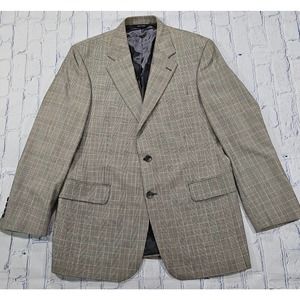 Brooks Brothers Loro Piana Wool Plaid Houndstooth Blazer Sport Coat Jacket 41 R